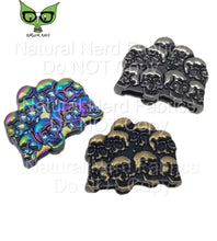 Load image into Gallery viewer, Skull Pile 1 inch Strap ends (Pack of 4)
