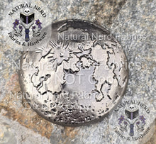 Load image into Gallery viewer, Antique nickel magnetic snap design to look like a full moon.