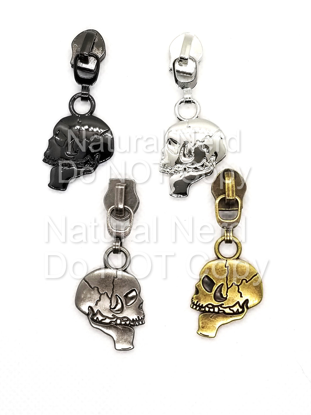 Hamlet Skull Zipper Pull