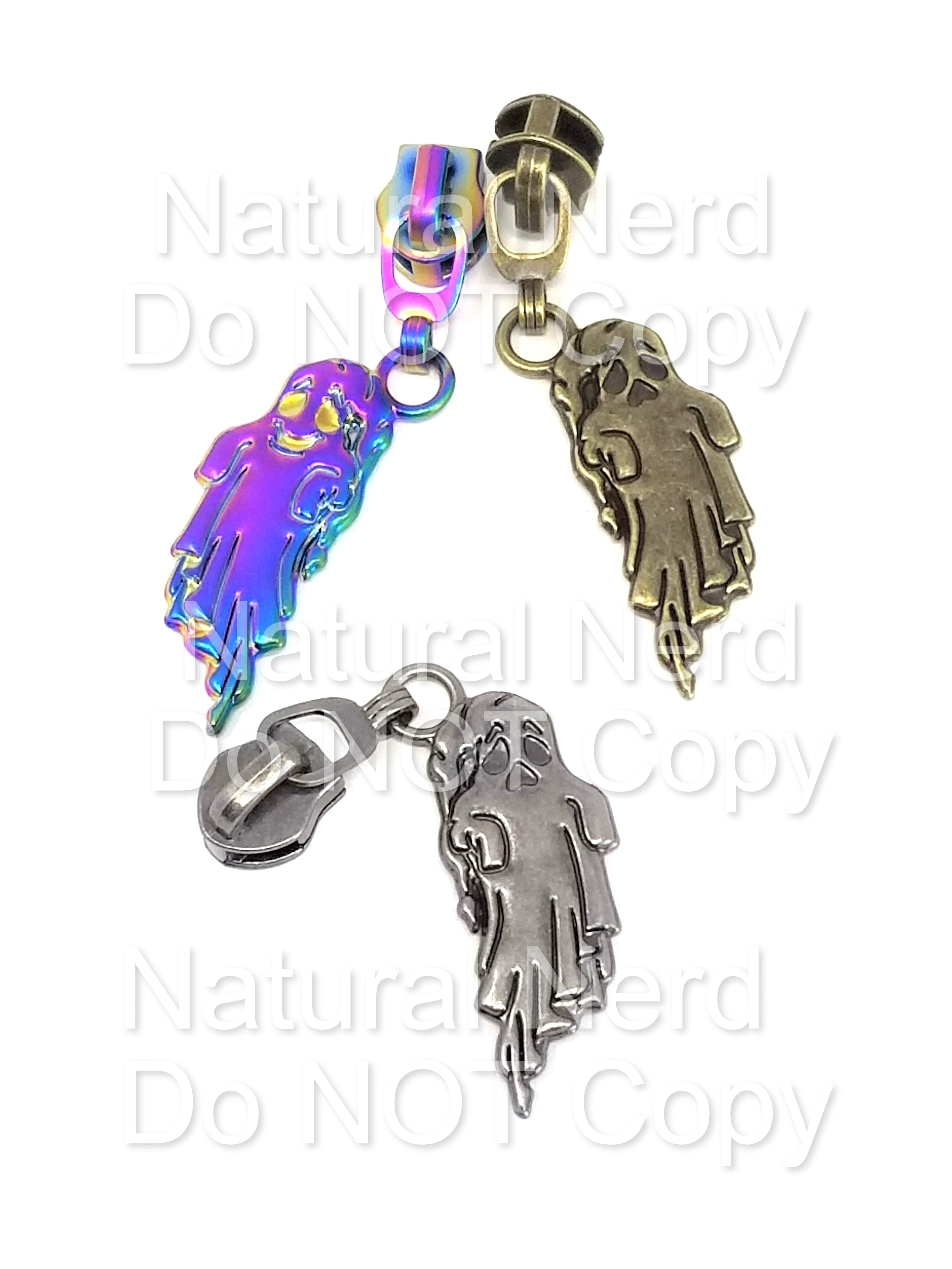 Reversible Ghost Zipper Pull – Natural Nerd Fabrics and Hardware