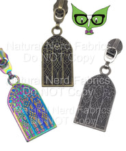 Load image into Gallery viewer, Stained Glass Window Zipper Pull

