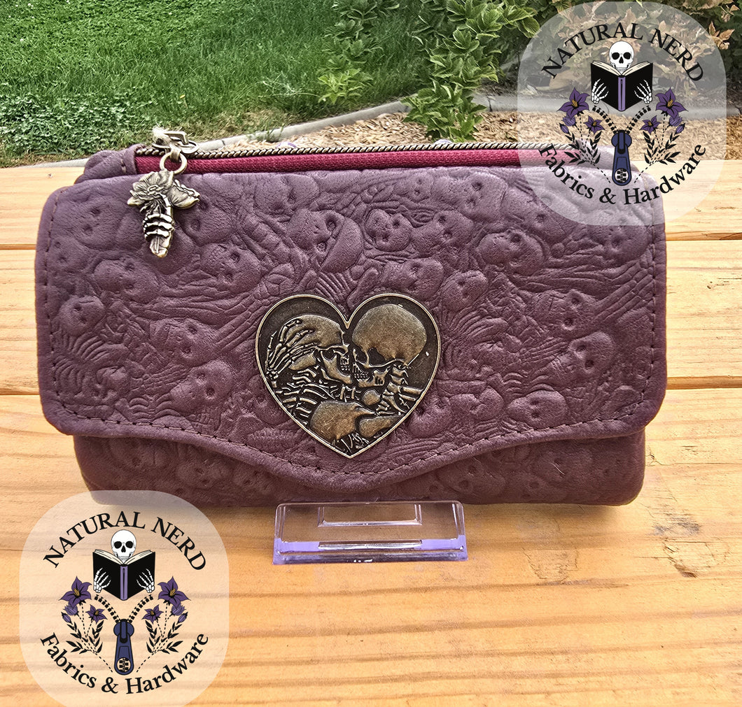Skull Embossed Leather Wallet