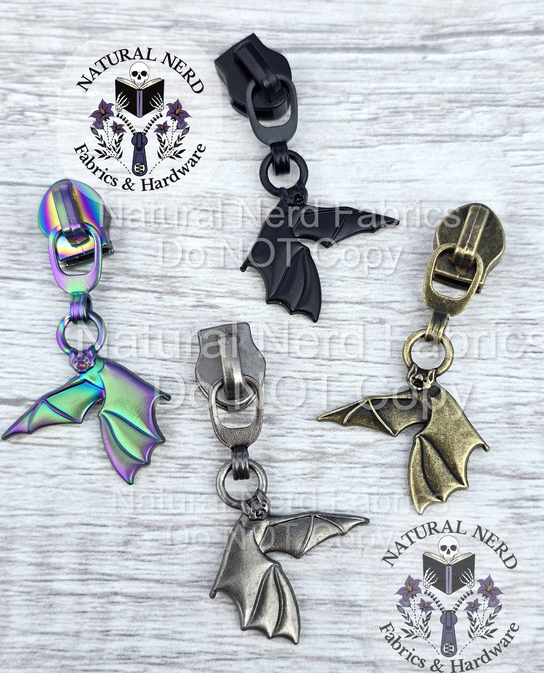 Vampire Bat Zipper Pull