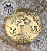 Load image into Gallery viewer, Bronze magnetic snap design to look like a full moon.
